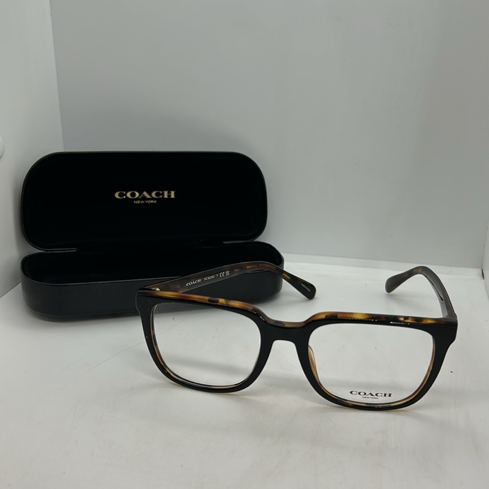 CoachHC6229 5799 Men Eyeglasses Frames RXable Black/Dark Tortoise Case NWT - Picture 2 of 10
